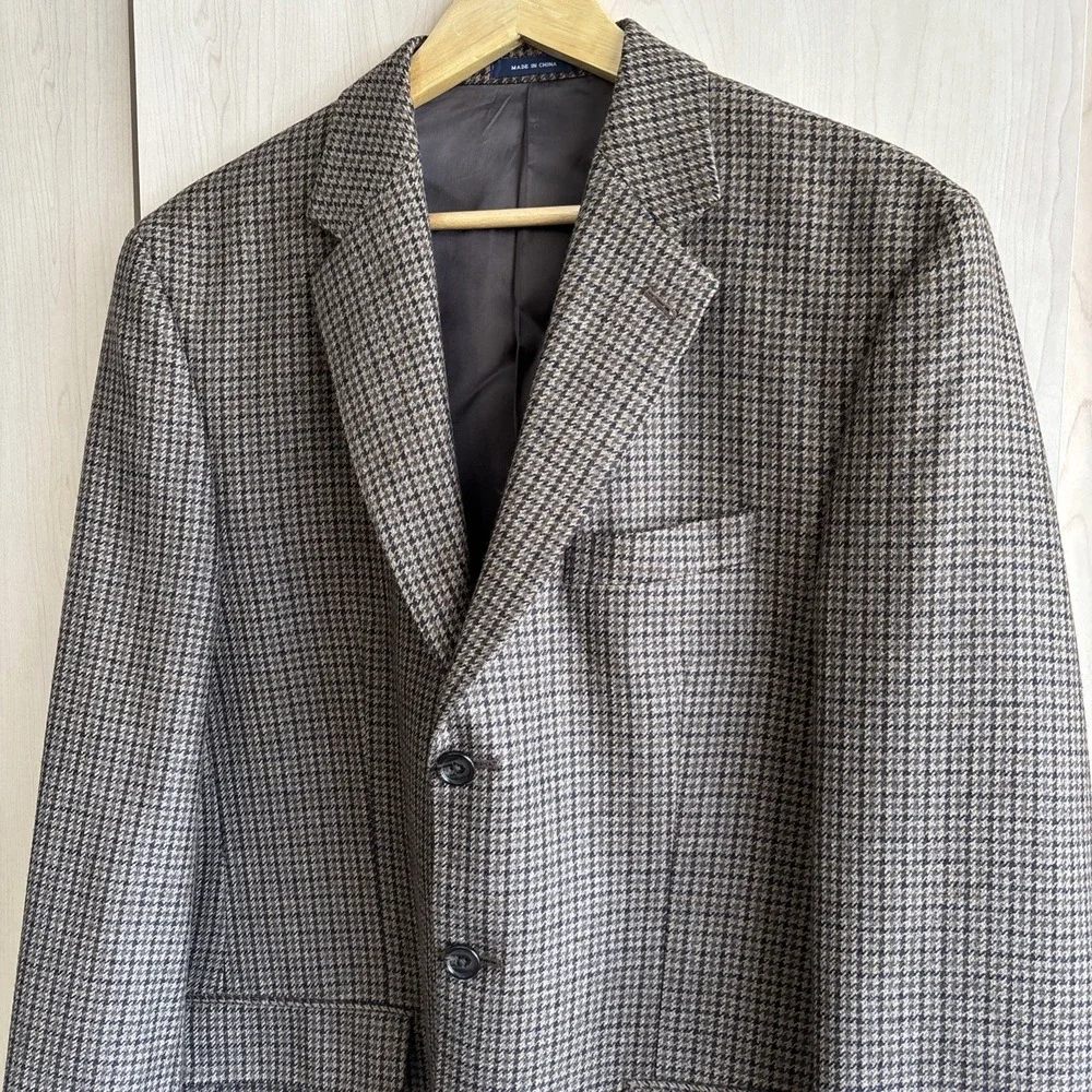 Men's 41L Wool Cashmere Blazer Ralph Lauren For Dillard's 3-Button Geometric